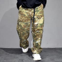 Urban Camo Cargo Pants Men Hiphop Streetwear Loose Fit Adjustable Waistband Cotton Oversized2025 Youth Trendy Tactical Style