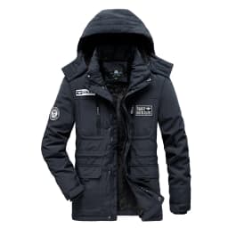 Outdoors Comfort Removable Hat Men Jacket Winter Windproof Keep Warm Casual Parka New Fashion Solid Fleece Thickening Coat Men