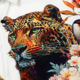 Luxury Leopard Rhinestone Shirt Men Fashion Long Sleeved Floral Shirts Casual Business Formal Dress Shirts Social Party Tops