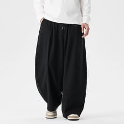 Wide Leg Pants Men's Comfortable to wear Casual Pants Japanese Harun Pants Men's Lantern Drawstring Sweatpant Trousers Plus Size
