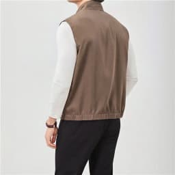 Sustainable Tencel Sleeveless Vest for Men - Summer Breathable Ice Silk Feel Lightweight Stand Collar Zip Front Top