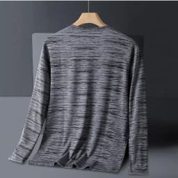 Summer Men's Long Sleeve Quick Dry Ice Silk T-Shirt High Elastic Plus Size Sun Protection Cationic Top for Outdoor Sports
