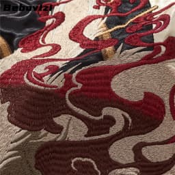 Japanese Style Nine Tailed Fox and Flame Embroidered Jacket 2025 Women Men Baseball Streetwear Harajuku Clothing Autumn Coats
