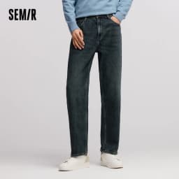 Semir Jeans Men 2025 Winter New Loose Straight Leg Classic Versatile Casual Pants