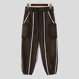 INCERUN Men Pants Patchwork Lace Up Pockets Corduroy Trousers Men Streetwear Loose Joggers 2025 Fashion Casual Long Pants S-5XL