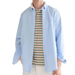 PG Men's button-down shirt Pure color long style Casual business formal shirt Suitable for men's office and daily wear