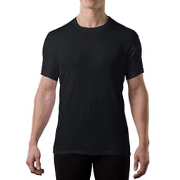 WESPROJECT Micro Modal Sports Anti Sweat Proof T Shirt Slim Fit Crew Neck Black T-Shirt