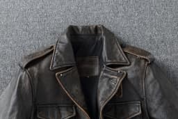 Classic M43 Trench Coat Cowhide Military Genuine Leather Jacket Medium and Long Multi-pocket Mens Vintage Leather Jacket
