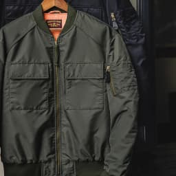 Maden Baseball Collar MA1 Bomber Jacket for Men Classical Orange Lining Double-pocket Coats Thickened Fall and Winter Jacket