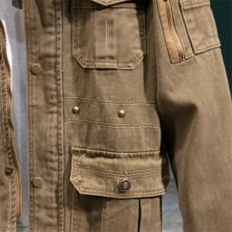 American Retro Style Men's Spring Casual Jackets Heavyweight Cotton Multi-Pockets Loose Cargo Jacket Fashion Outerwear