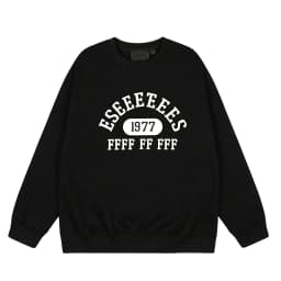 Men's fashion set including classic pullover sweatshirt and casual trousers, with the number "1977" printed on the front of the