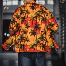 MADEN American Vintage Hawaiian Shirt Men Short Sleeve Cuban Camp Collar Tropical Floral Print Lightweight Beach Loose Vacation