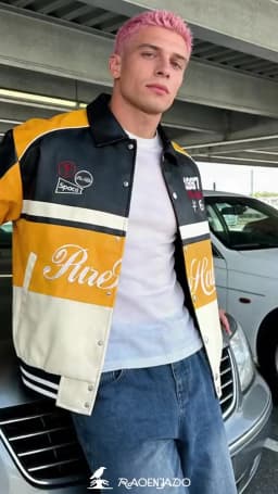 Men's PU Leather Motorcycle Jacket Vintage Varsity Coat Letterman Baseball Style Outerwear Streetwear for Outdoor Activities