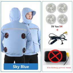 New Casual Loose Cooling Electric Fan Air Conditioning Suit Men Construction Site Outdoor Work Suit With 4 Fans Cooling Coat