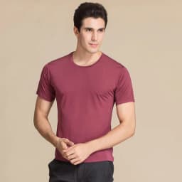 SuyaDream Men T shirt 100%Natural Silk O neck Short Sleeved Chic Solid Tee 2026 New Spring Summer Top White