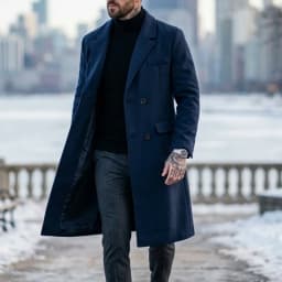New Winter Men's Wool Blend Extended-Length Super Long Trench Coat Business Casual Streetwear Hybrid Warm Outdoor Jacket for Men