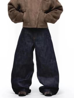 MIJKO Black Blue Mens Baggy Jeans Straight Solid Color Cleanfit Loose Casual Denim Trousers Unisex Cargo Pants ZJ090