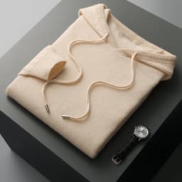 MVLYFLRT Autumn Winter New Merino Sweater Men's 100% Wool Hooded Collar Knitted Pullover Casual Long Sleeved Hoodie