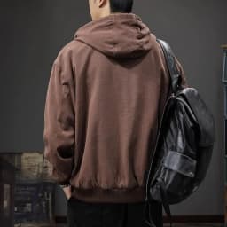 American Retro Hooded Work Jacket in Autumn and Winter New Loose Plaid Trendy Brand Inner Casual Jacket Trendy