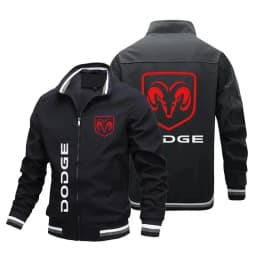 Men's Spring and Autumn Dodge Logo Car Spring Leisure Outdoor Fashion Ultra thin Zipper Sports Jacket NJ8G