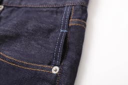 12oz 26SS Indigo Blue Lyocell Anti-Fade A-Line Curved-Cut Lightweight Comfortable Casual Denim Jeans for Men and Women Summer