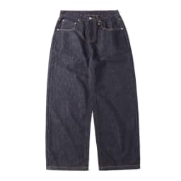 12oz 26SS Indigo Blue Lyocell Anti-Fade A-Line Curved-Cut Lightweight Comfortable Casual Denim Jeans for Men and Women Summer