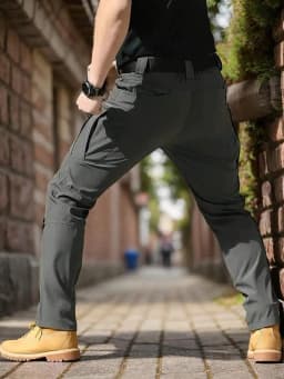 Men's Spring Autumn City Cargo Elastic Pants Trekking Hiking Camping Climbing Running Sports Cycling Work Outdoor Trousers