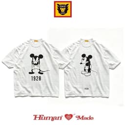 Human Made 26SS Cartoon Mickey Print T-Shirt, Kyoto Limited Crewneck Tee for Unisex