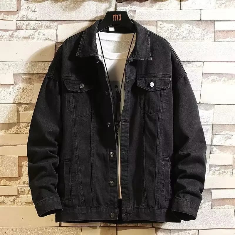 Spring and Autumn Denim Jacket Men's Denim Jacket Korean Version Trend