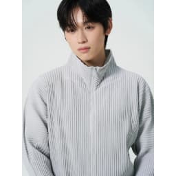 Miyake Pleated Men's Zip Up Jacket Plisse Cardigan Two Way Zipper Oversized Loose Fit Japanese Streetwear Casual Outerwear