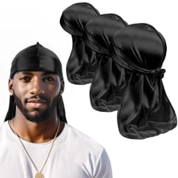 Unisex Long Silky Durag Long Tail Silky Scarf Muslim Doo Rag Pirate Hat Durag Chemo Caps Skull Hat Turban hair band Bandanas