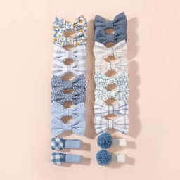 BABY BOWS 20Pcs/set Handmade Fabric Printed Barrette Boutique Mini Boutique Bangs Bow Hair Clip Ins Daisy Hairgripes