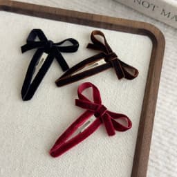 Retro Classics Velvet Cut-out Bow Hair Clips Autumn/Winter Solid HairPins Bangs Clip for Woman Girls Sweet Barrettes Headdress