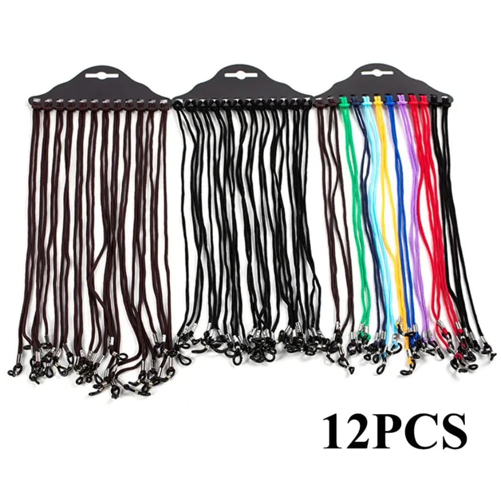 12PCS/Set Colorful Glasses Chain Fashion Nylon Anti-slip Glasses Lanyard Anti-lost Glasses Rope