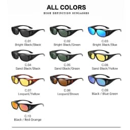 2026Polarized Sunglasses Fit Over Eye Glasses Driving Wrap Shield Goggles Fishing Glasses Sports Sunglasses Night Vision Glasses