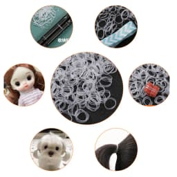 High Elasticity Transparent Silicone Rubber Band Clear Mini Hair Elastics For DIY Storage Children Hairstyle Ponytail Dreadlock