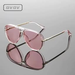 Candy Color Trendy Oversized Pilot Sunglasses Women Summer Fashion Alloy Frame Pilot Sun Glasses Luxury Brand Outdoor Y2K Shades