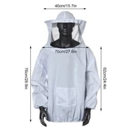 Lightweight Version Protective Beekeeping Jacket Veil Smock Equipment Beekeeping Hat Sleeve Beekeeper Suit Apiculture Bee Dress