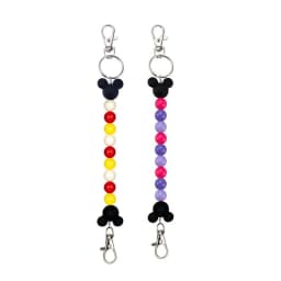Mickey Mouse Ears Holder for Backpack Bag Beaded Lanyard Keychain Trip Accessories Headband Hanging Display Organizer Decoration