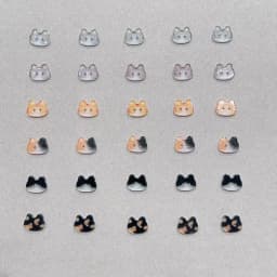 20Pcs Cute Cat Two-eye Buttons 12/17mm Colourful Cartoon Cat Resin Buttons DIY Kids' Clothes Hats Socks Buttons