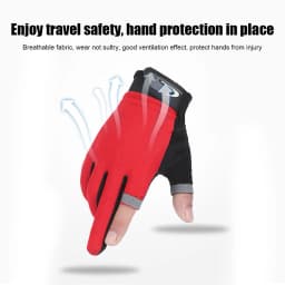 Summer Men Fishing Gloves Women Two Finger Cut Male Touchscreen Angling Anti-Slip Sun-Proof Breathable Cycling Fitness Gloves