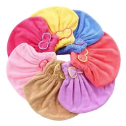 Women Bowtie Quick Drying Hair Cap Microfiber Superfiber Bathing Shower Cap For Spa Bathroom Hair Towel Accessories