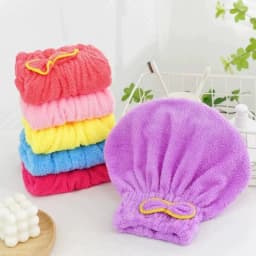 Women Bowtie Quick Drying Hair Cap Microfiber Superfiber Bathing Shower Cap For Spa Bathroom Hair Towel Accessories