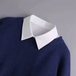 Fake Shirt Collar Elegant Detachable Button-Up Collar One Size for Layered Outfit Styling Fashion Accessory Sleeveless Design