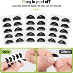 5/10 Pairs Super Sticky Anti Slip Eyeglass Nose Pads Soft Silicone Adhesive Glasses Nose Pad for Plastic Frame Glasses Parts