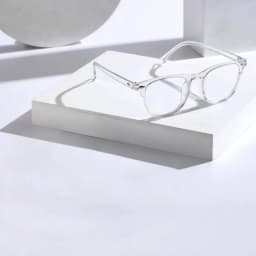 Transparent Square Plastic Frame Trendy Anti-Blue Light Clear Glasses for Back To School Clothing Accessories