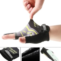 Fishing Cycling Gloves Men Summer Three Finger Cut Gloves for Fishing Sun Protection Male Anti-Slip Drive Breathable Thin Gloves