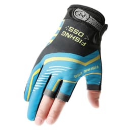 Fishing Cycling Gloves Men Summer Three Finger Cut Gloves for Fishing Sun Protection Male Anti-Slip Drive Breathable Thin Gloves