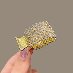Fashion Irregular Metal Hair Claw Clip Women Shiny Rhinestone High Ponytail Shark Hairpins for Girls Hair Accessories Headwear