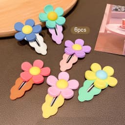 6 flower BB clip Korean version sweet style hair accessories suitable for daily use